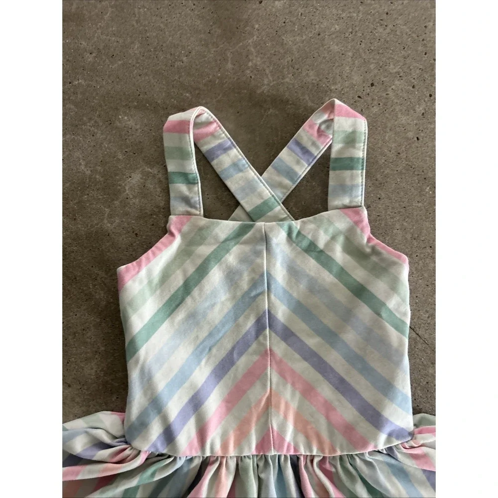 Love‎ + Grow Blue Pink Stripe Dress Girls Size 3T